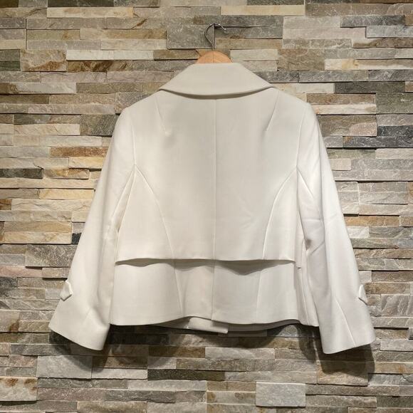 WHBM Bridal Ivory White Suit Set 8/10 NWT | Wedding Blazer + Tailored Slit Pants - Picture 4 of 10